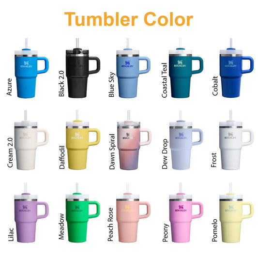 Personalized 20oz Stanley Quencher Tumbler, Custom Stainless Steel Cup, Name Engraved Tumbler, Double Wall Insulated Cup, Hot Mug With Straw