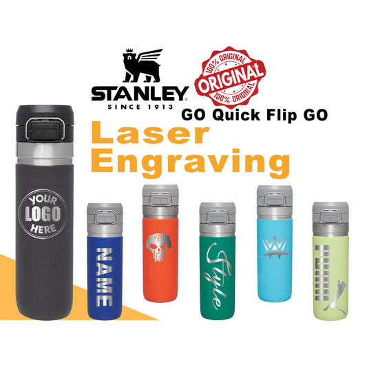 24oz, 36oz Stanley Go Quick Flip Go Water Bottle, Double Walled 304,Personalized Stainless Steel Water Bottle, Laser Engrave Vacuum Flask,Sports,Travel