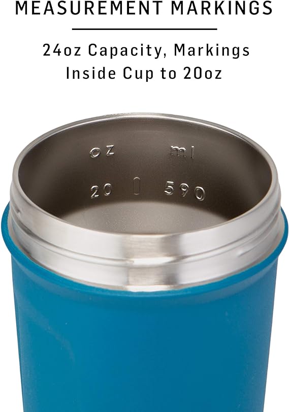 24oz BlenderBottle Strada Twist Cap Shaker Cup, Double Walled 304, Personalized Stainless Steel Bottle, Laser Engrave Vacuum Flask