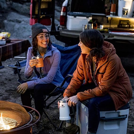 24oz Stanley Big Grip Beer Stein Stainless Steel Tumbler, Personalized Stainless Steel Tumbler, Laser Engraved Tumbler.