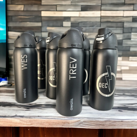 32oz Owala Insulated Water Bottles, Personlized Stainless Steel Water Bottle, Laser Engrave Custom Water Bottle with Straw Laser Engraving