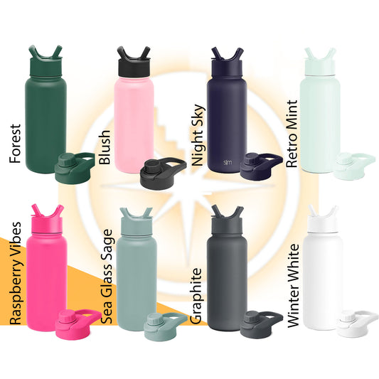 32oz Simple Modern Water Bottle with Straw and Chug Lid Vacuum Insulated, Personlized Stainless Steel Metal Thermos Bottles 32oz, Laser Engrave Custom Water Bottle,Reusable Leak Proof BPA-Free Flask for Sports Gym 1 engraving lounge
