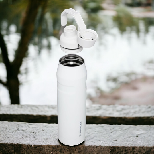 36oz Stanley Ice Flow Fast Flow Bottle, Personalized Stainless Steel Water Bottle,Laser Engraved Bottle with Integrated cap holder and Lid