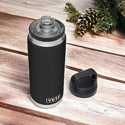 36oz YETI Rambler Stainless Steel Water Bottle, Personalized Vacuum Insulated Bottle, Laser Engraved Water Bottle with Straw Cap, Drinkware