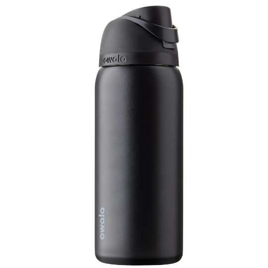 Owala Very Very Dark Color Insulated Water Bottles, Personlized Stainless Steel Water Bottle, Laser Engrave Custom Water Bottle with Straw.