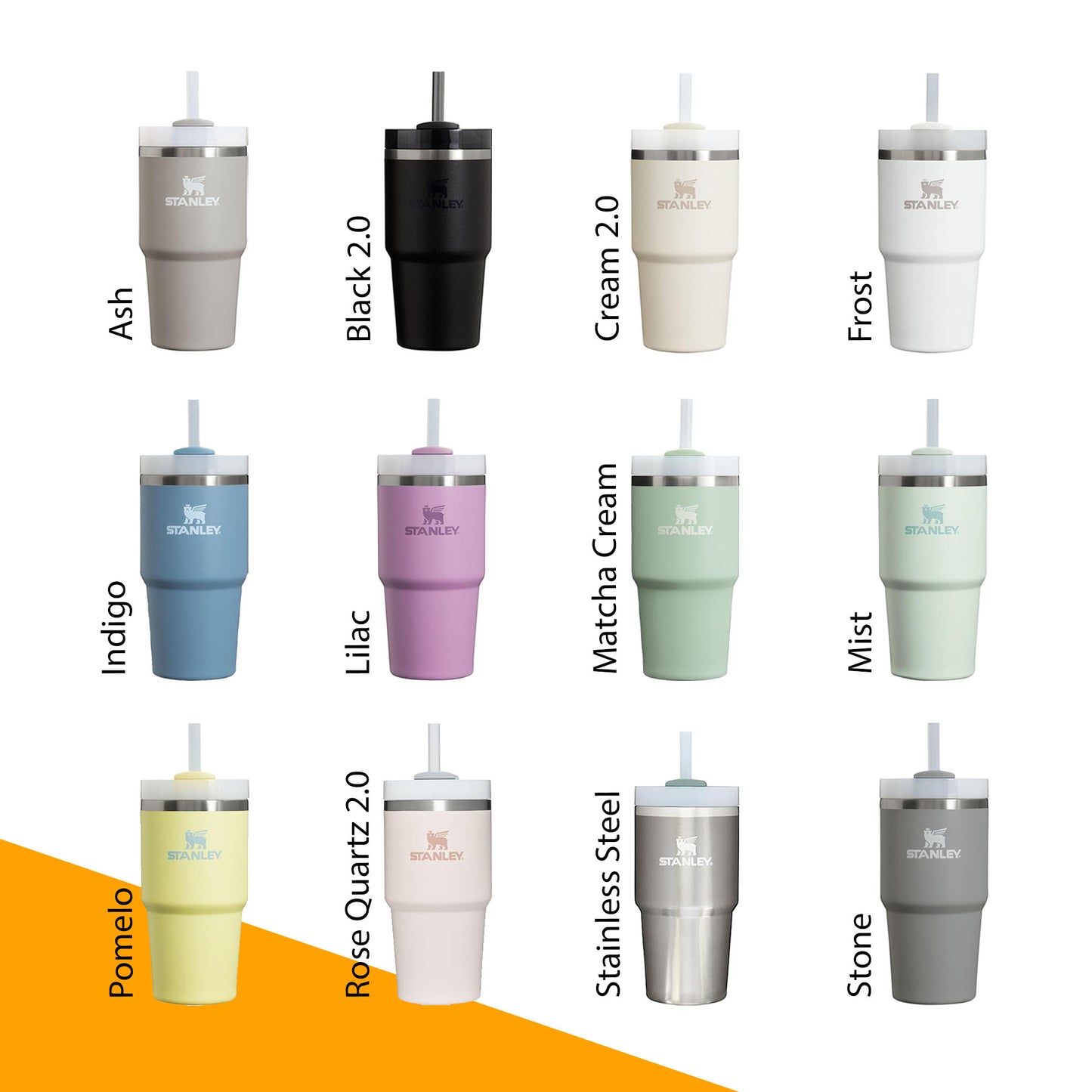 Personalized 20oz Stanley Quencher Tumbler, Custom Stainless Steel Cup, Name Engraved Tumbler, Double Wall Insulated Cup, Hot Mug With Straw