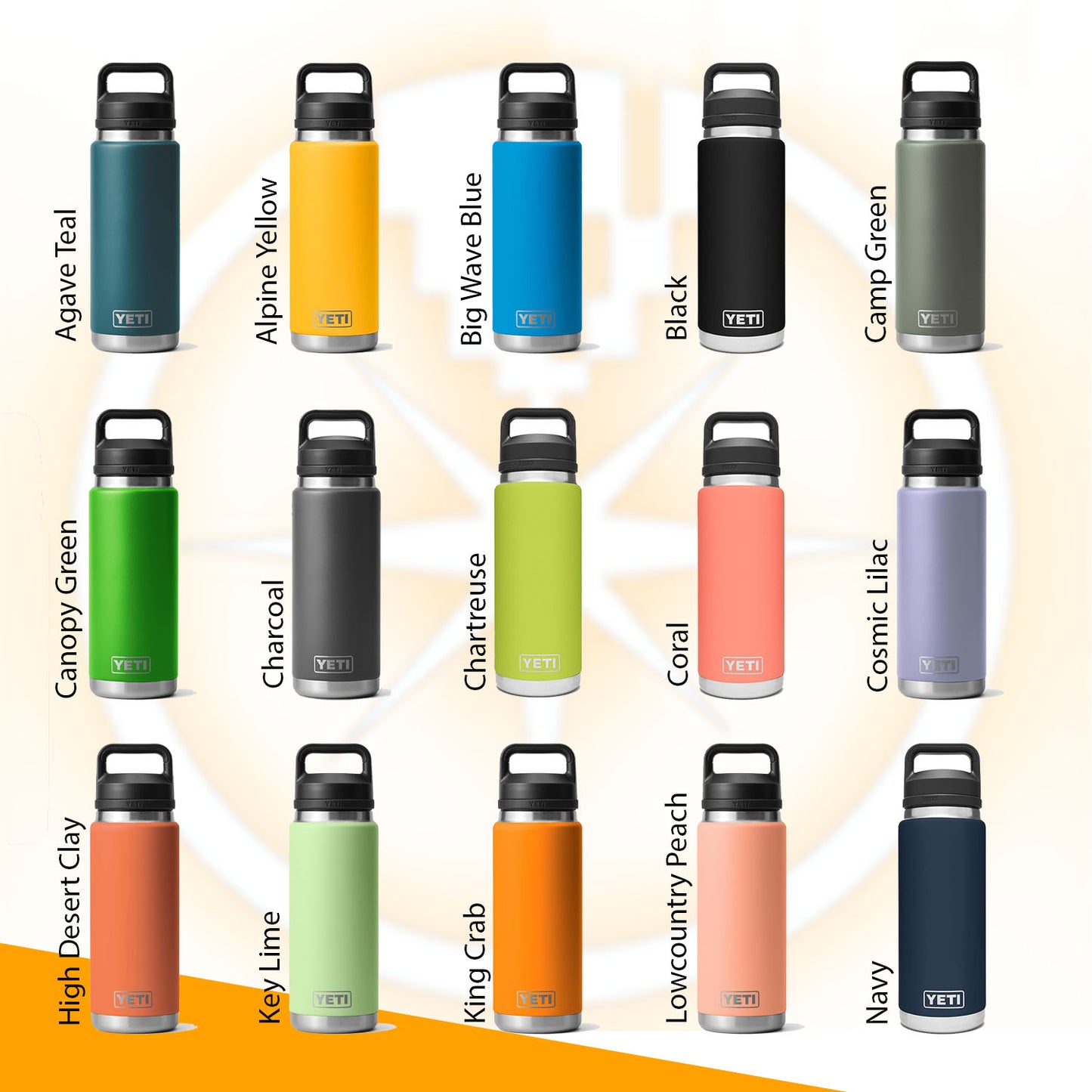 Personalized 46oz YETI Rambler Stainless Steel Bottle, Vacuum Insulated Custom Water Bottle, Laser Engraved Bottle with Chug Cap