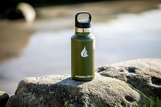 Personalized HYDRO CELL Stainless Steel Water Bottle, Laser Engraved Bottle with Straw & Standard Mouth Lids, 16oz, 20oz, 24oz, 32oz