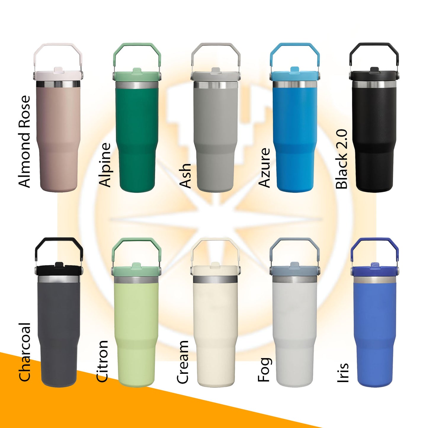 Stanley IceFlow Stainless Steel Tumbler, Personalized Stainless Steel Tumbler, Laser Engraved Tumbler, 20oz,30oz.