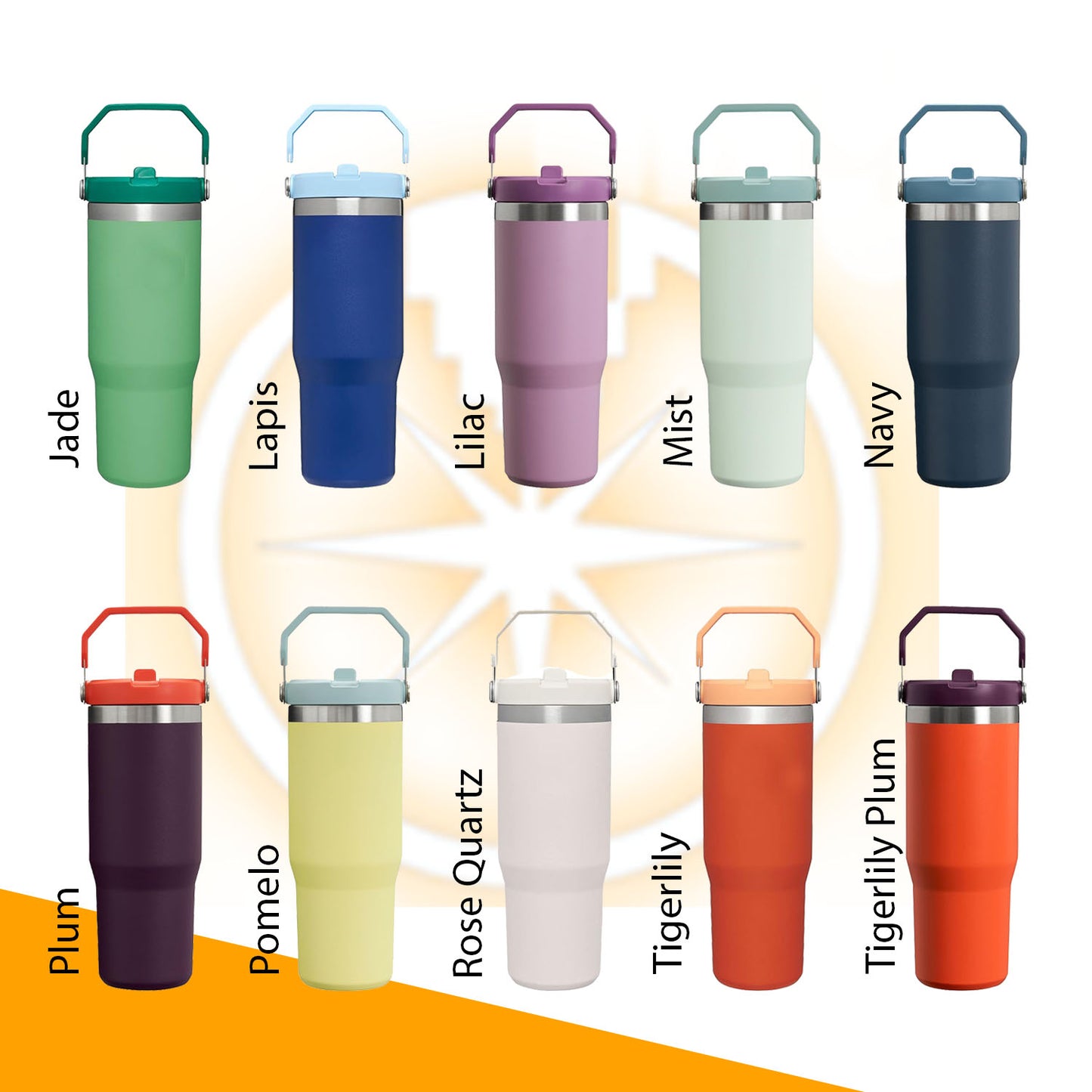 Stanley IceFlow Stainless Steel Tumbler, Personalized Stainless Steel Tumbler, Laser Engraved Tumbler, 20oz,30oz.