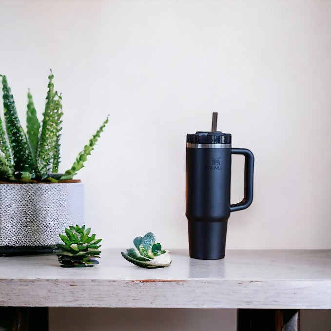 Stanley Quencher 30oz Tumbler,Personalized Stainless Steel Travel Cup, Custom Tumbler with Lid, Laser Engraved Tumbler,Hydration, Camping.