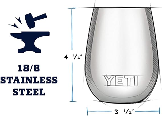YETI Rambler Tumbler Stainless Steel, Personalized Stainless Steel Tumbler, Laser Engraved Tumbler, 10oz