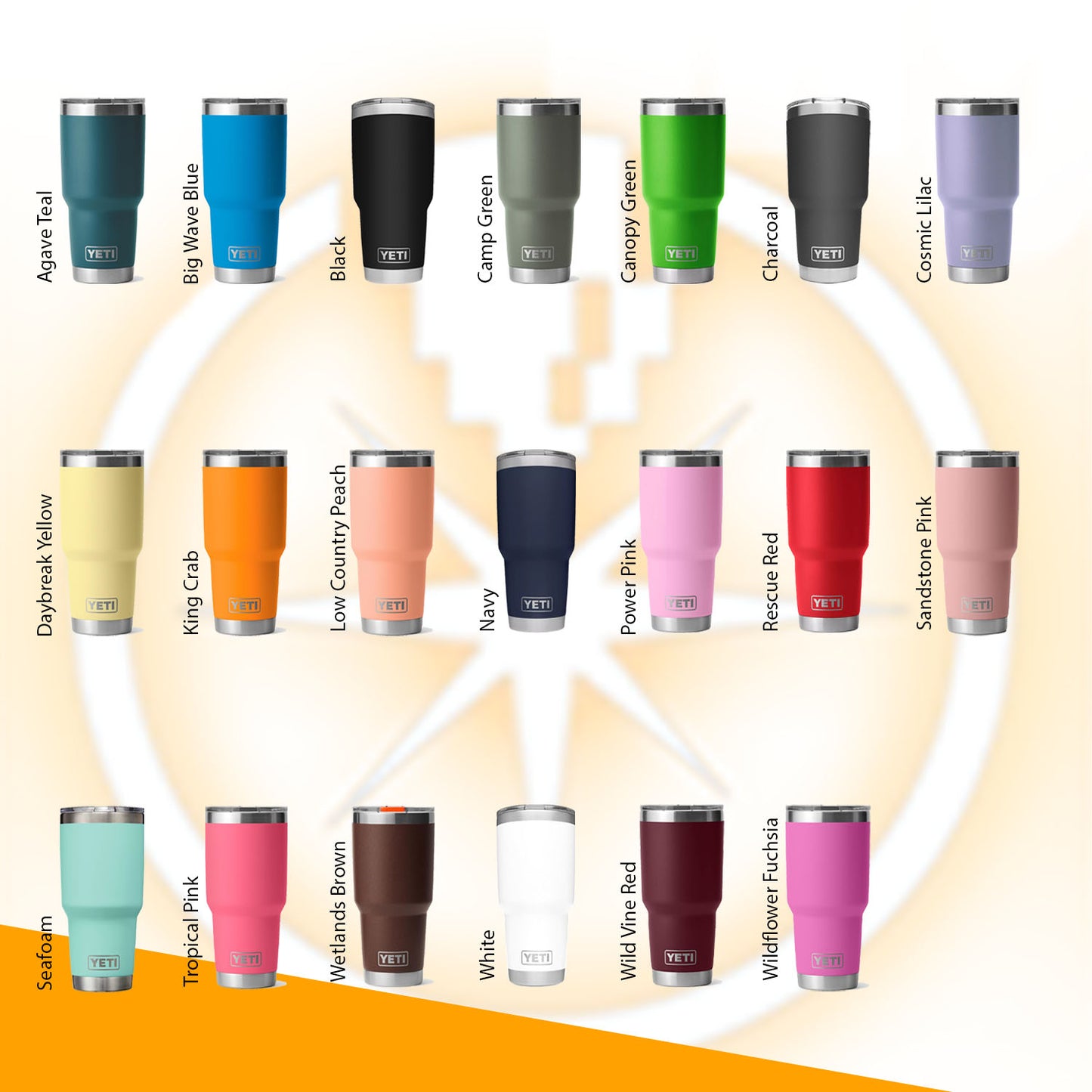 YETI Rambler Tumbler Stainless Steel, Personalized Stainless Steel Tumbler, Laser Engraved Tumbler, 30oz, 16oz