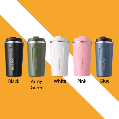 17oz Stainless Steel Travel  Mug, Personalized Laser Engrave Insulated  Mug with Lid for Tea, Coffee, Birthday Gifts
