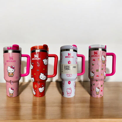 40oz Stanley Stainless Steel Tumbler, Personalized Tumbler With Lid and Straw, Laser Engraved Tumbler, Gift for Her, Drinkware.