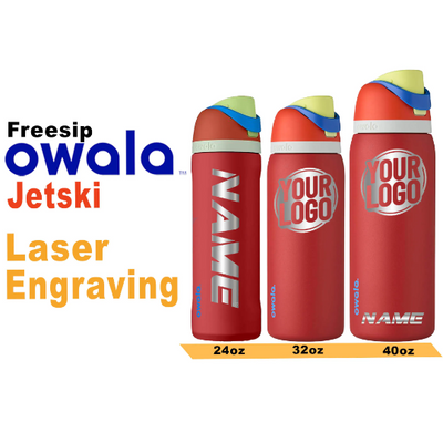 Owala Jetski Insulated Water Bottles, Personlized Stainless Steel Water Bottle, Laser Engrave Custom Water Bottle with Straw.