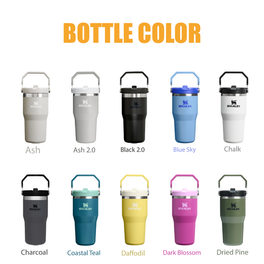 Stanley IceFlow Stainless Steel Tumbler, Personalized Stainless Steel Tumbler, Laser Engraved Tumbler, 20oz,30oz.