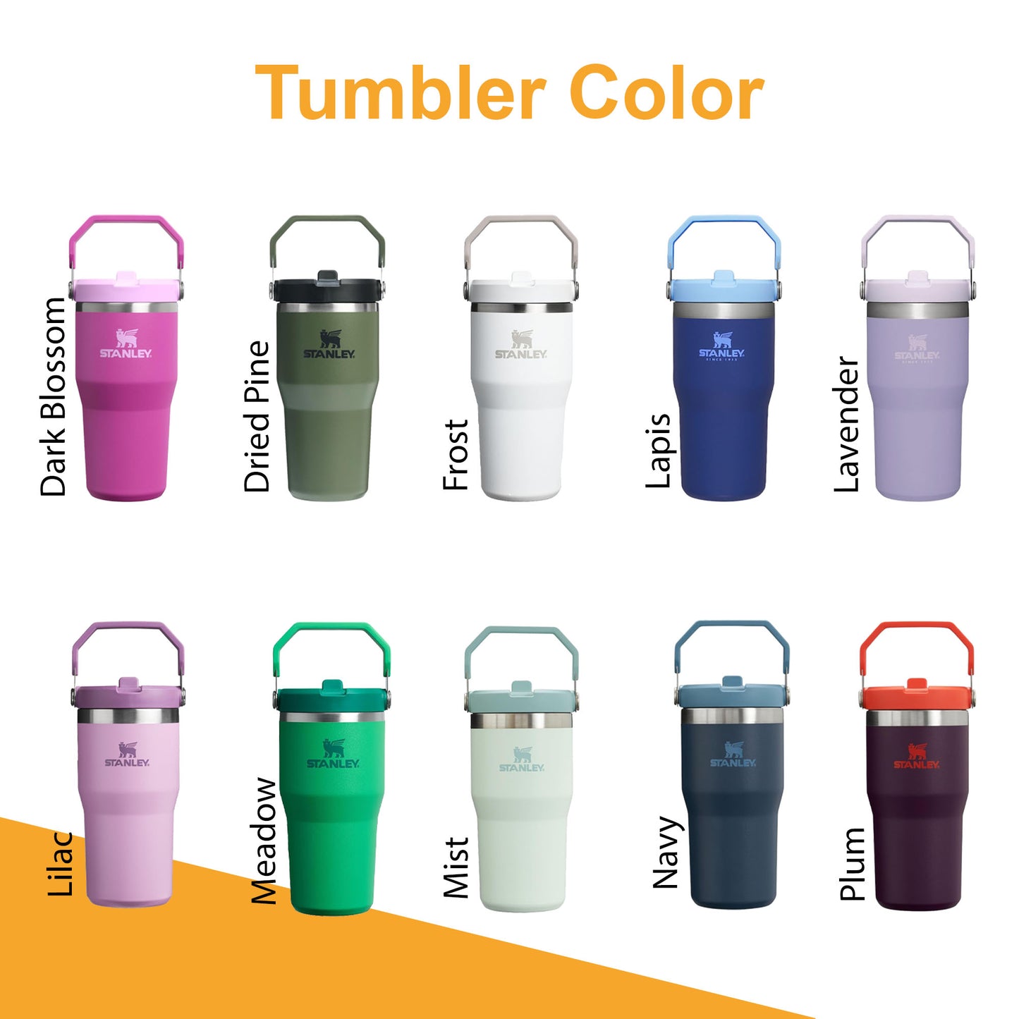 20oz Personalized Stanley IceFlow Stainless Steel Tumbler, Stanley Iceflow Custom Tumbler, Laser Engraved Travel Cup, Hydration, Camping.