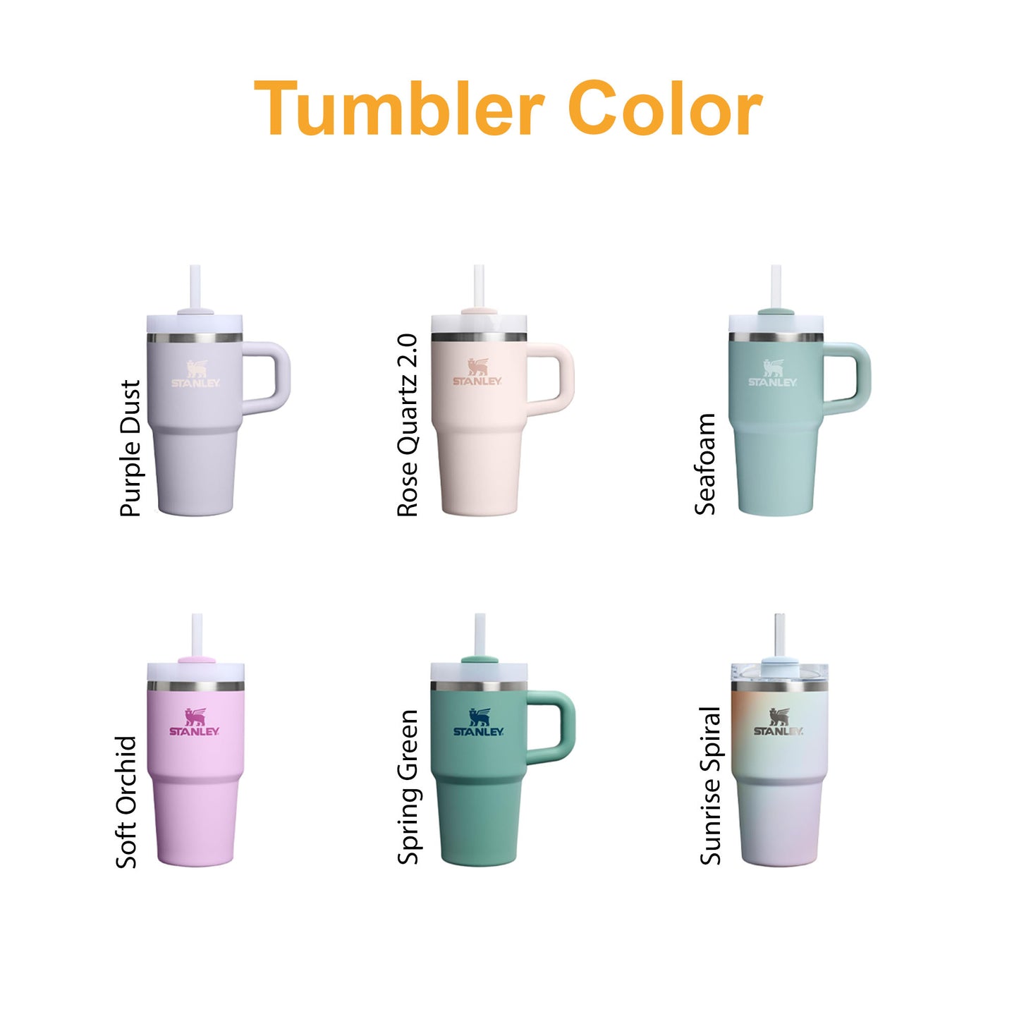 Personalized 20oz Stanley Quencher Tumbler, Custom Stainless Steel Cup, Name Engraved Tumbler, Double Wall Insulated Cup, Hot Mug With Straw