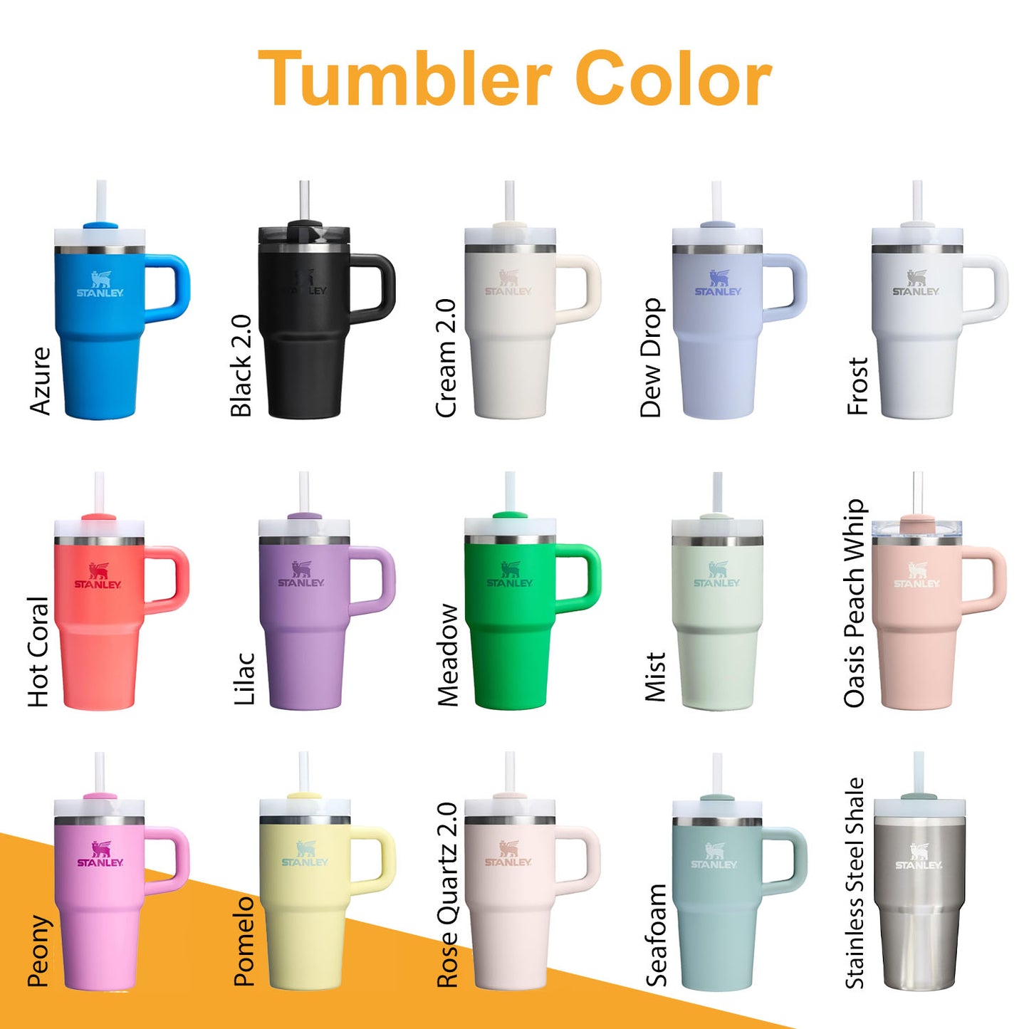 Personalized 20oz Stanley Quencher Tumbler, Custom Stainless Steel Cup, Name Engraved Tumbler, Double Wall Insulated Cup, Hot Mug With Straw