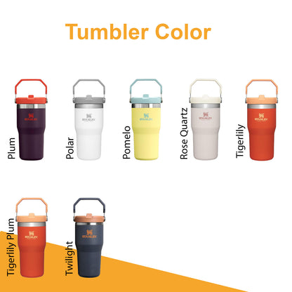 20oz Personalized Stanley IceFlow Stainless Steel Tumbler, Stanley Iceflow Custom Tumbler, Laser Engraved Travel Cup, Hydration, Camping.