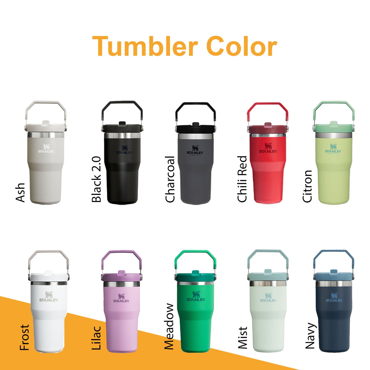 20oz Personalized Stanley IceFlow Stainless Steel Tumbler, Stanley Iceflow Custom Tumbler, Laser Engraved Travel Cup, Hydration, Camping.