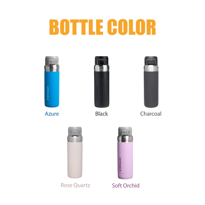 24oz, 36oz Stanley Go Quick Flip Go Water Bottle, Double Walled 304,Personalized Stainless Steel Water Bottle, Laser Engrave Vacuum Flask,Sports,Travel