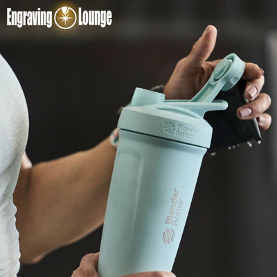24oz BlenderBottle Strada Twist Cap Shaker Cup,  Double Walled 304, Personalized Stainless Steel Bottle, Laser Engrave Vacuum Flask