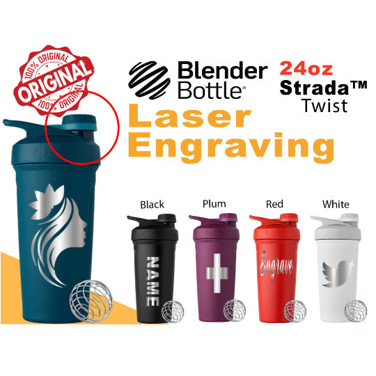 24oz BlenderBottle Strada Twist Cap Shaker Cup Double Walled 304 Per Engraving Lounge