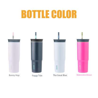 24oz, 40oz Owala Stainless Steel Tumbler with Handle, Personalized Stainless Steel Tumbler with Straw, Laser Engraved Tumbler, Great for Travel,