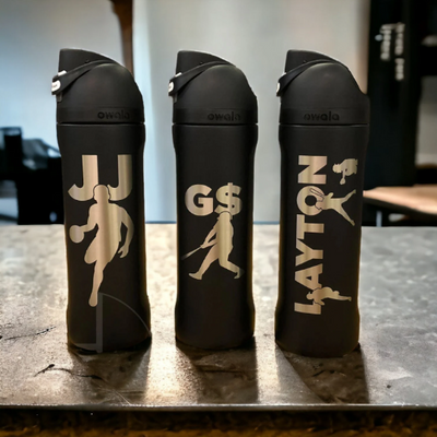 24oz Owala Insulated Water Bottles, Personlized Stainless Steel Water Bottle, Laser Engrave Custom Water Bottle with Straw for Sports