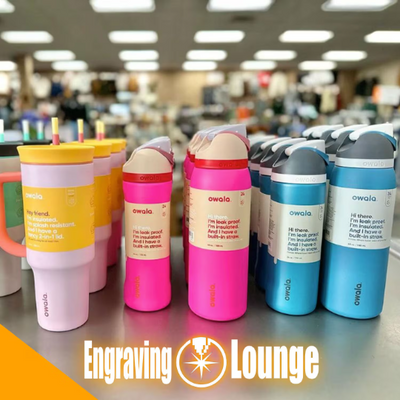 24oz Owala Insulated Water Bottles, Personlized Stainless Steel Water Bottle, Laser Engrave Custom Water Bottle with Straw for Sports