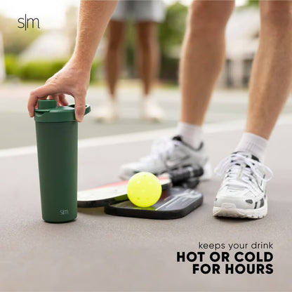 24oz Simple Modern Insulated Protein Shaker, Personlized Stainless Steel Tumbler, Laser Engrave Custom Water Bottle for Sports and Travel.