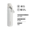 24oz Stanley Ice Flow Fast Flow Bottle, Personalized Stainless Steel  Water Bottle,Laser Engraved Bottle with Integrated cap holder and Lid