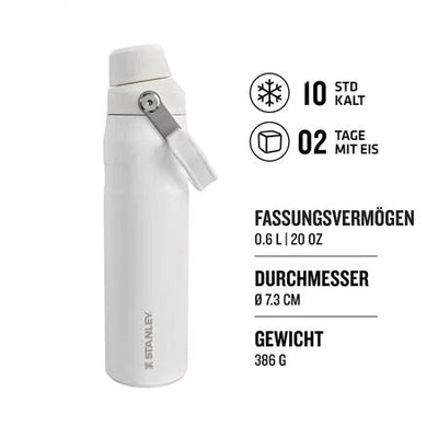 24oz Stanley Ice Flow Fast Flow Bottle, Personalized Stainless Steel  Water Bottle,Laser Engraved Bottle with Integrated cap holder and Lid