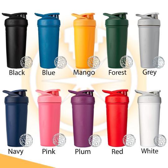 24oz Thermal Blender Bottle, Strada Flip Blender,  Double Walled 304,Personalized Stainless Steel Bottle, Laser Engrave Vacuum Flask