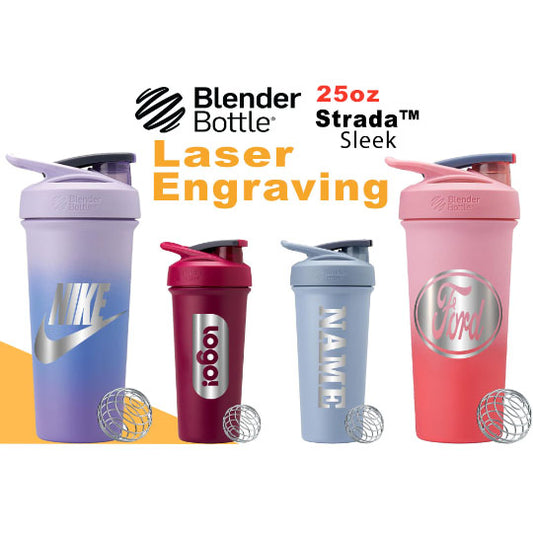 25oz Thermal Blender Bottle, Strada Sleek Blender,  Double Walled 304,Personalized Stainless Steel Bottle, Laser Engrave Vacuum Flask