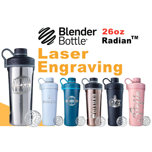 26oz Thermal Blender Bottle, Radian Shaker Cup, Double Walled 304,Personalized Stainless Steel Bottle, Laser Engrave Vacuum Flask