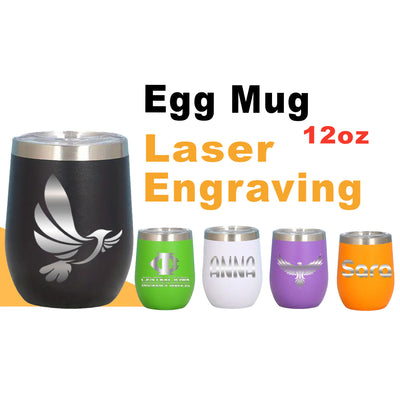 Egg Shaped Vacuum Flask 12oz, Personalized Stainless Steel Coffee Cup, Women's Outdoor Camping, Hiking, Driving, Back To School Supplies