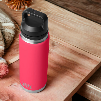 Personalized Bimini Pink Color YETI Rambler Stainless Steel Bottle, Vacuum Insulated Custom Bottle, Laser Engraved Bottle in Different Size
