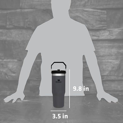 30oz Stanley IceFlow Flip Straw Bottle, Personalized Stainless Steel Tumbler, Laser Engraved Travel Cup, Gift for Best Friend, best for Gym 7 engraving lounge