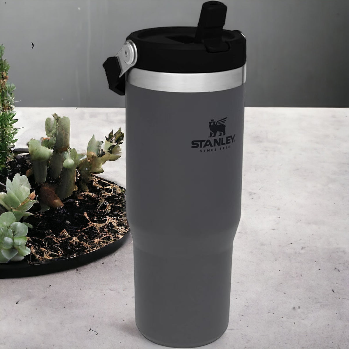 30oz Stanley IceFlow Flip Straw Bottle, Personalized Stainless Steel Tumbler, Laser Engraved Travel Cup, Gift for Best Friend, best for Gym 8 engraving lounge