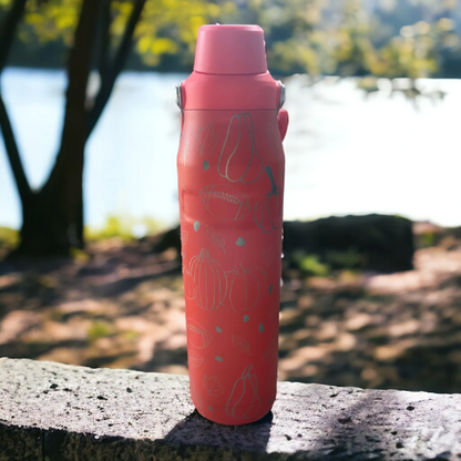 36oz Stanley Ice Flow Fast Flow Bottle, Personalized Stainless Steel  Water Bottle,Laser Engraved Bottle with Integrated cap holder and Lid 7 engraving lounge