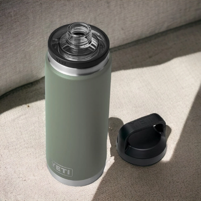 Personalized Camp Green Color YETI Rambler Stainless Steel Bottle, Vacuum Insulated Custom Bottle, Laser Engraved Bottle in Different Size