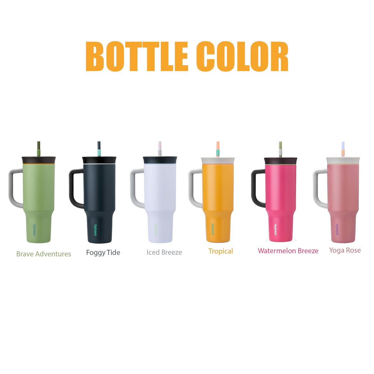24oz, 40oz Owala Stainless Steel Tumbler with Handle, Personalized Stainless Steel Tumbler with Straw, Laser Engraved Tumbler, Great for Travel,