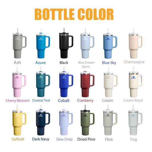 40oz Stanley Quencher H2.0 Strainless Steel Tumbler, Personalized Stainless Steel Tumbler, Laser Engraved Tumbler