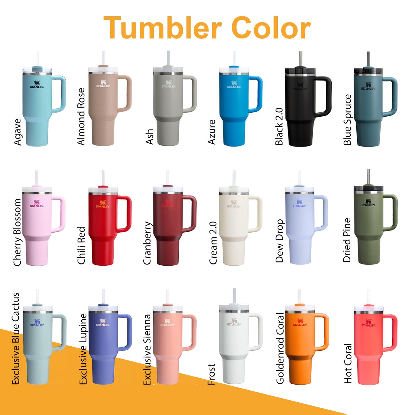 Stanley 30oz & 40oz Quencher H2.0 Stainless Steel Tumbler, Personalized Stainless Steel Tumbler, Laser Engraved Tumbler, Stanley Water Bottle