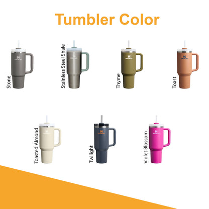 Stanley 30oz & 40oz Quencher H2.0 Stainless Steel Tumbler, Personalized Stainless Steel Tumbler, Laser Engraved Tumbler, Stanley Water Bottle