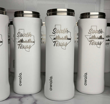 24oz Owala FreeSip Insulated Water Bottles | Laser Engraved Bottle, Name Owala Bottle, Logo Owala Bottle, Best For Travel, Sports, and Gym