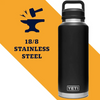 Personalized Alpine Yellow Color YETI Rambler Stainless Steel Bottle, Vacuum Insulated Custom Bottle,Laser Engraved Bottle in Different Size